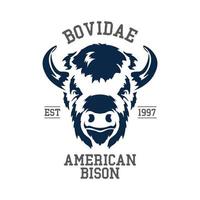 americano bisonte vettore illustrazione, Perfetto per selvaggio vita club logo una pubblicità maglietta design