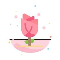flora floreale fiore natura rosa astratto piatto colore icona modello vettore