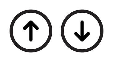 caricamento, Scarica, su e giù freccia icona vettore isolato su cerchio linea sfondo