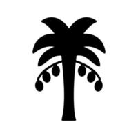Noce di cocco alberi vettore icona