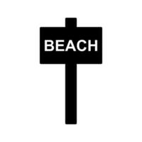 spiaggia cartello vettore icona