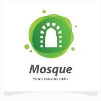 moschea logo design modello vettore