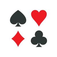 poker carta suite piatto design arte vettore