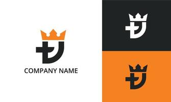 incoronato tj logo. logo monogrammi. moderno tj lettera logo vettore