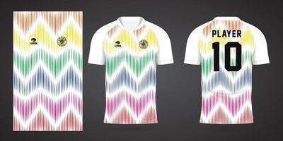 modello di design sportivo in jersey colorato vettore