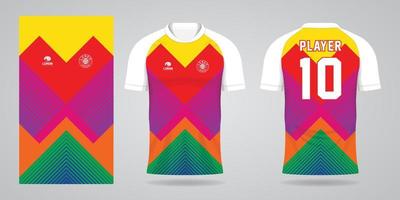 modello di design sportivo in jersey colorato vettore