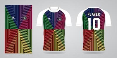 modello di design sportivo in jersey colorato vettore