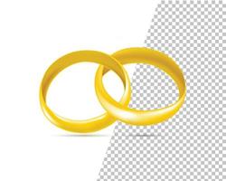 nozze squillare intrecciate giallo nozze anelli vettore