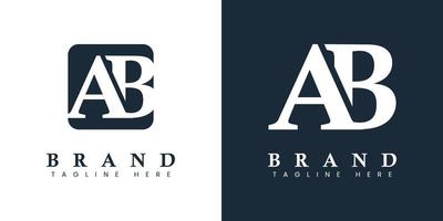 moderno e semplice lettera ab logo, adatto per qualunque attività commerciale con ab o ba iniziali. vettore