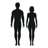 illustrazione di un' silhouette di un' uomo e un' donna vettore