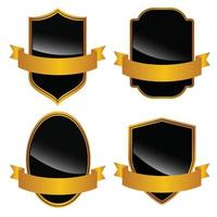 nero oro emblema collezione impostato vettore design