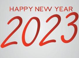bellissimo rosso variante contento nuovo anno mano scritto 2023 testo vettore
