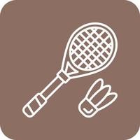 badminton linea il giro angolo sfondo icone vettore