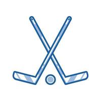 attraversato hockey bastoni schema icona vettore