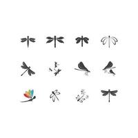 icona illustrazione libellula vettore