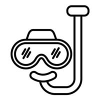 prescrizione immersione occhiali linea icona vettore