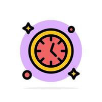 orologio orologio tempo astratto cerchio sfondo piatto colore icona vettore