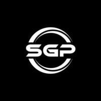 sgp lettera logo design nel illustrazione. vettore logo, calligrafia disegni per logo, manifesto, invito, eccetera.