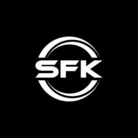 sfk lettera logo design nel illustrazione. vettore logo, calligrafia disegni per logo, manifesto, invito, eccetera.