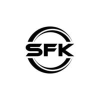 sfk lettera logo design nel illustrazione. vettore logo, calligrafia disegni per logo, manifesto, invito, eccetera.