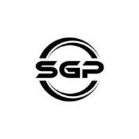 sgp lettera logo design nel illustrazione. vettore logo, calligrafia disegni per logo, manifesto, invito, eccetera.