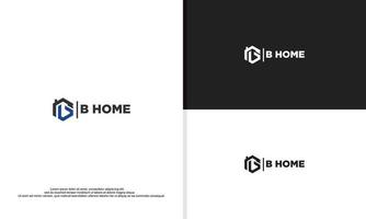 logo illustrazione vettore grafico di lettera B combinato con casa, monogramma logo.