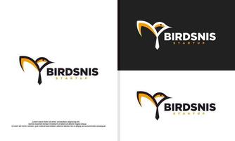 logo illustrazione vettore grafico di uccello combinato con un' legare, quale si intende un' lavoro cercatore, adatto per lavoro formazione aziende, seminari eccetera.