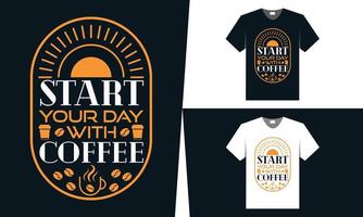migliore caffè t camicia disegno, tipografia design per caffè amante vettore