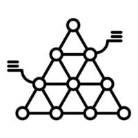 segmentato piramide linea icona vettore