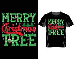 allegro Natale albero t camicia design vettore