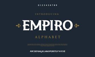 impero astratto minimo moderno alfabeto caratteri. tipografia tecnologia vettore illustrazione