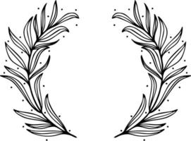 doodle di ghirlande di fiori vettore