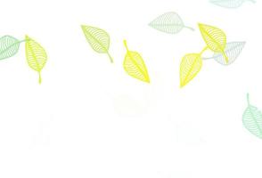 modello di doodle vettoriale verde chiaro, giallo.