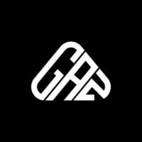 gaz lettera logo creativo design con vettore grafico, gaz semplice e moderno logo nel il giro triangolo forma.