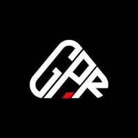 gpr lettera logo creativo design con vettore grafico, gpr semplice e moderno logo.