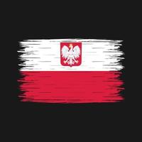 pennello bandiera polonia vettore