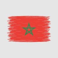 pennello bandiera marocco vettore