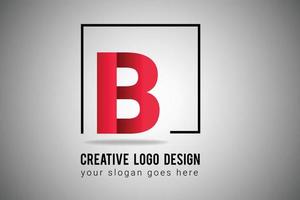 B lettera logo nel rosso pendenza colore vettore icona. creativo B lettera logo illustrazione.