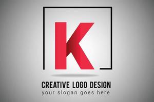 K lettera logo nel rosso pendenza colore vettore icona. creativo K lettera logo illustrazione.