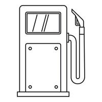 gas stazione icona, schema stile vettore