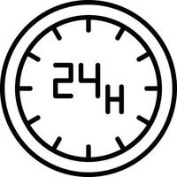 Icona della linea 24 ore vettore