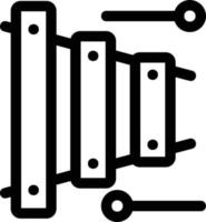 icona della linea di xilofono vettore