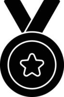 icona del glifo con medaglia vettore
