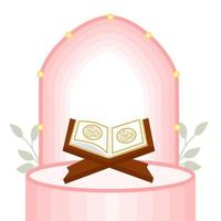 illustrazione di il santo libro di il Corano vettore