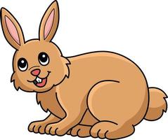 illustrazione clipart colorata del fumetto del coniglio vettore