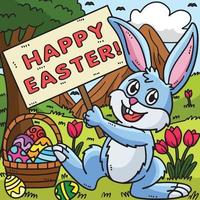coniglietto Tenere contento Pasqua colorato cartone animato vettore