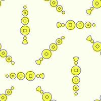 Cinese nuovo anno concetto. vettore senza soluzione di continuità modello di giallo amuleto per sfondi, involucri, cartoline, cartelli