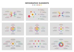 colorato Infografica elementi collezione vettore