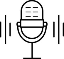 il microfono podcast. vettore illustrazione