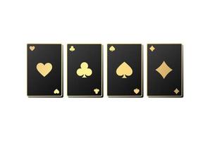 elegante lusso cuore vanga diamante club poker carte illustrazione vettore